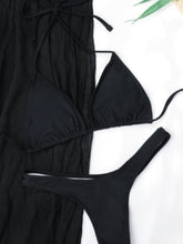 Load image into Gallery viewer, Black Bikini Set - 3 Pieces
