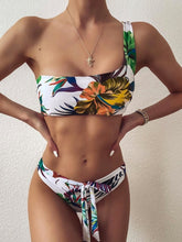 Load image into Gallery viewer, Tropical One Shoulder Swimsuit
