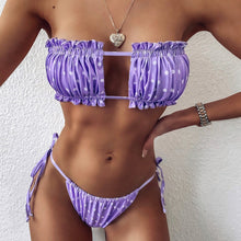 Load image into Gallery viewer, Pleated Off Shoulder Swimwear
