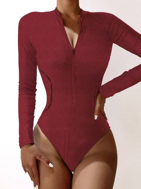 Long Sleeve Swimsuit - with zipper