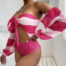 Load image into Gallery viewer, Printed Long Sleeve Swimsuit

